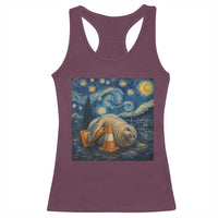 Funny Neil The Seal Starry Night Racerback Tank Top Van Gogh Art for Tasmania Seal Lovers