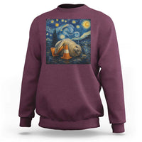 Funny Neil The Seal Starry Night Sweatshirt Van Gogh Art for Tasmania Seal Lovers
