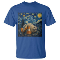 Funny Neil The Seal Starry Night T Shirt Van Gogh Art for Tasmania Seal Lovers