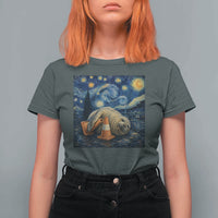 Funny Neil The Seal Starry Night T Shirt For Women Van Gogh Art for Tasmania Seal Lovers