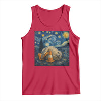 Funny Neil The Seal Starry Night Tank Top Van Gogh Art for Tasmania Seal Lovers