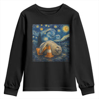Funny Neil The Seal Starry Night Youth Sweatshirt Van Gogh Art for Tasmania Seal Lovers