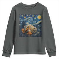 Funny Neil The Seal Starry Night Youth Sweatshirt Van Gogh Art for Tasmania Seal Lovers