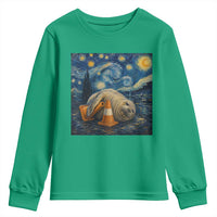 Funny Neil The Seal Starry Night Youth Sweatshirt Van Gogh Art for Tasmania Seal Lovers