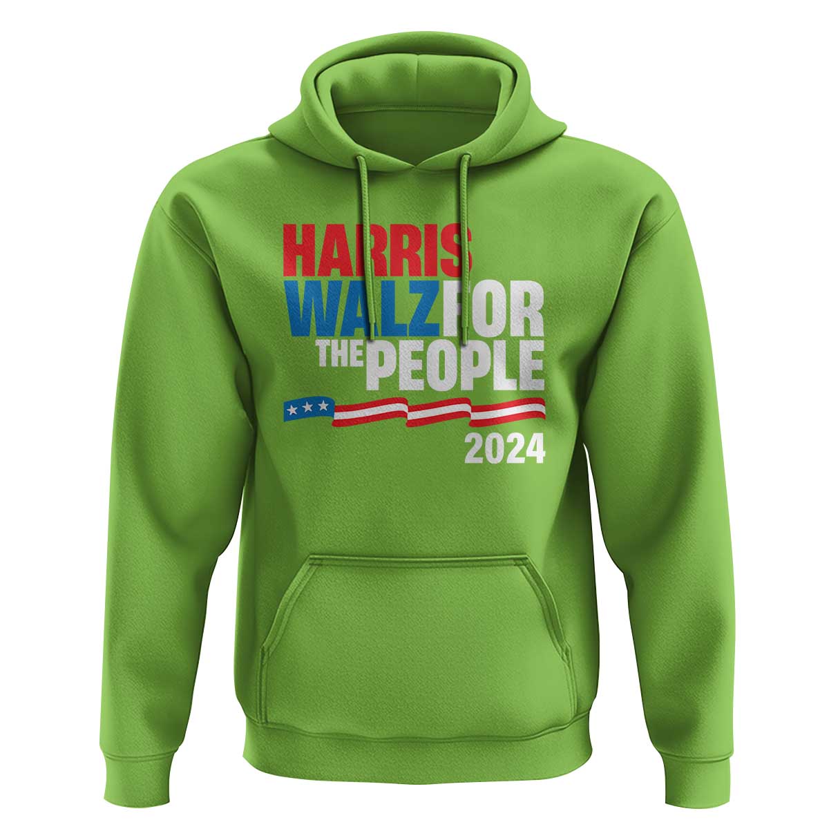 Harris Walz For The People Hoodie Presidential Election 2024 American Flag - Wonder Print Shop