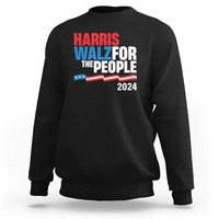 Harris Walz For The People Sweatshirt Presidential Election 2024 American Flag - Wonder Print Shop