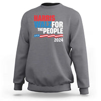 Harris Walz For The People Sweatshirt Presidential Election 2024 American Flag - Wonder Print Shop