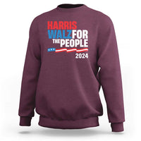 Harris Walz For The People Sweatshirt Presidential Election 2024 American Flag - Wonder Print Shop