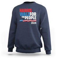 Harris Walz For The People Sweatshirt Presidential Election 2024 American Flag - Wonder Print Shop