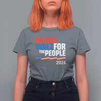 Harris Walz For The People T Shirt For Women Presidential Election 2024 American Flag - Wonder Print Shop