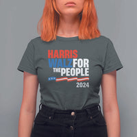 Harris Walz For The People T Shirt For Women Presidential Election 2024 American Flag - Wonder Print Shop