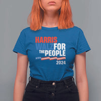 Harris Walz For The People T Shirt For Women Presidential Election 2024 American Flag - Wonder Print Shop
