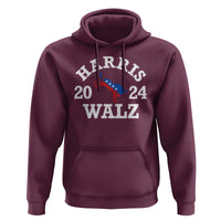 Harris Walz 2024 Hoodie Vintage Patriotic Donkey USA Flag - Wonder Print Shop