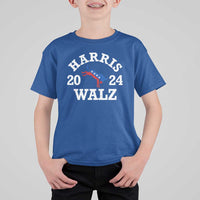 Harris Walz 2024 T Shirt For Kid Vintage Patriotic Donkey USA Flag - Wonder Print Shop