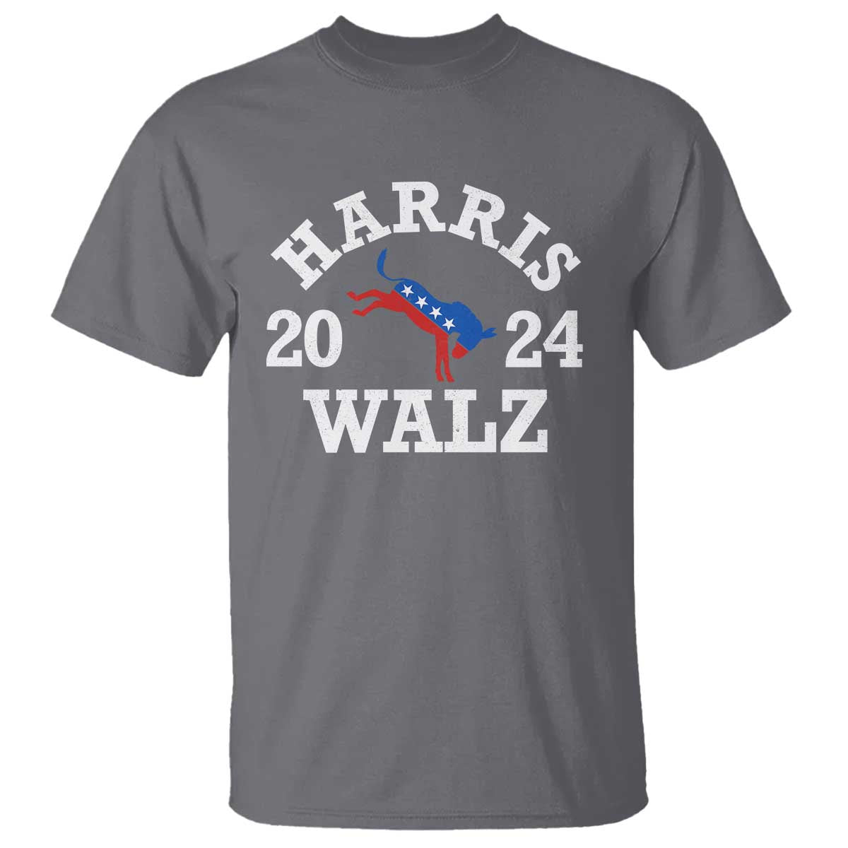 Harris Walz 2024 T Shirt Vintage Patriotic Donkey USA Flag - Wonder Print Shop