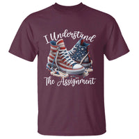 Harris Supporter 2024 T Shirt I Understand The Assignment USA Chucks Pearls - Wonder Print Shop