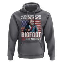 Funny Bigfoot For President Hoodie A Candidate You Can Believe In 2024 Sasquatch USA Flag - Wonder Print Shop