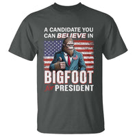 Funny Bigfoot For President T Shirt A Candidate You Can Believe In 2024 Sasquatch USA Flag - Wonder Print Shop