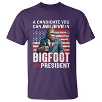 Funny Bigfoot For President T Shirt A Candidate You Can Believe In 2024 Sasquatch USA Flag - Wonder Print Shop
