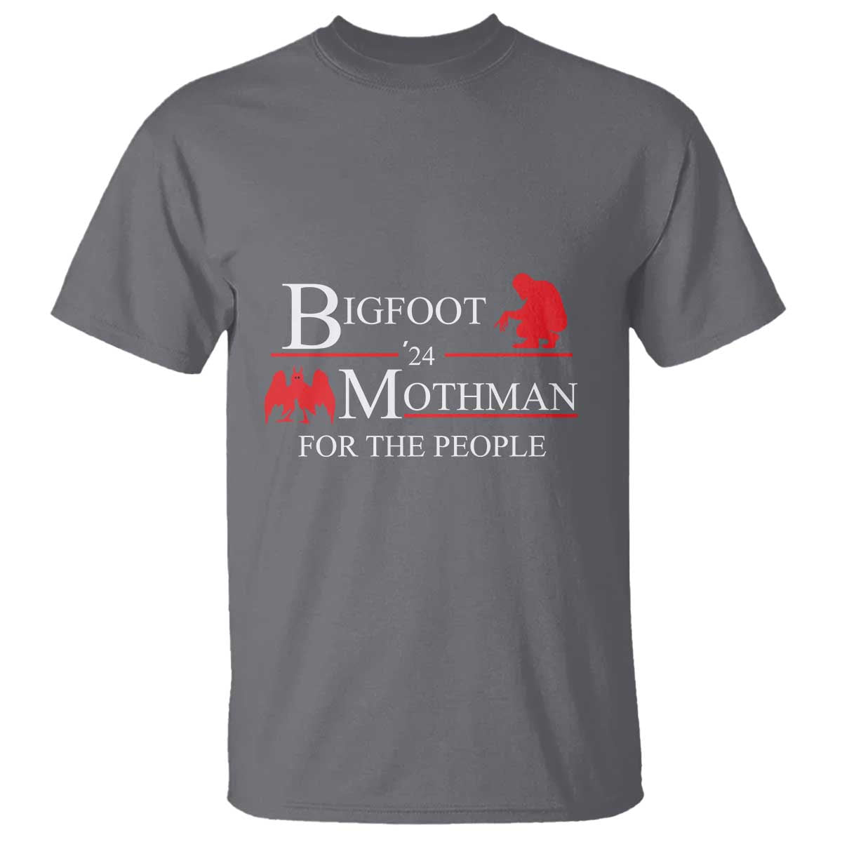 Funny Bigfoot Mothman'24 For The People T Shirt American Flag President Election - Wonder Print Shop