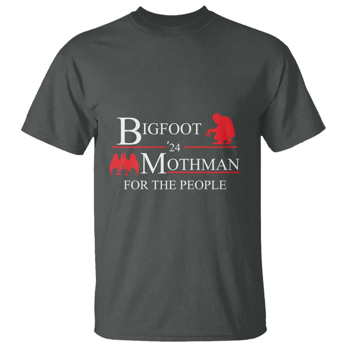 Funny Bigfoot Mothman'24 For The People T Shirt American Flag President Election - Wonder Print Shop