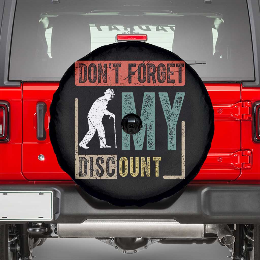 Funny Dont Forget My Discount Spare Tire Cover Old People Gag Retro Sunset - Wonder Print Shop