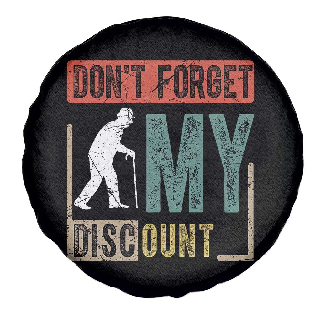 Funny Dont Forget My Discount Spare Tire Cover Old People Gag Retro Sunset - Wonder Print Shop