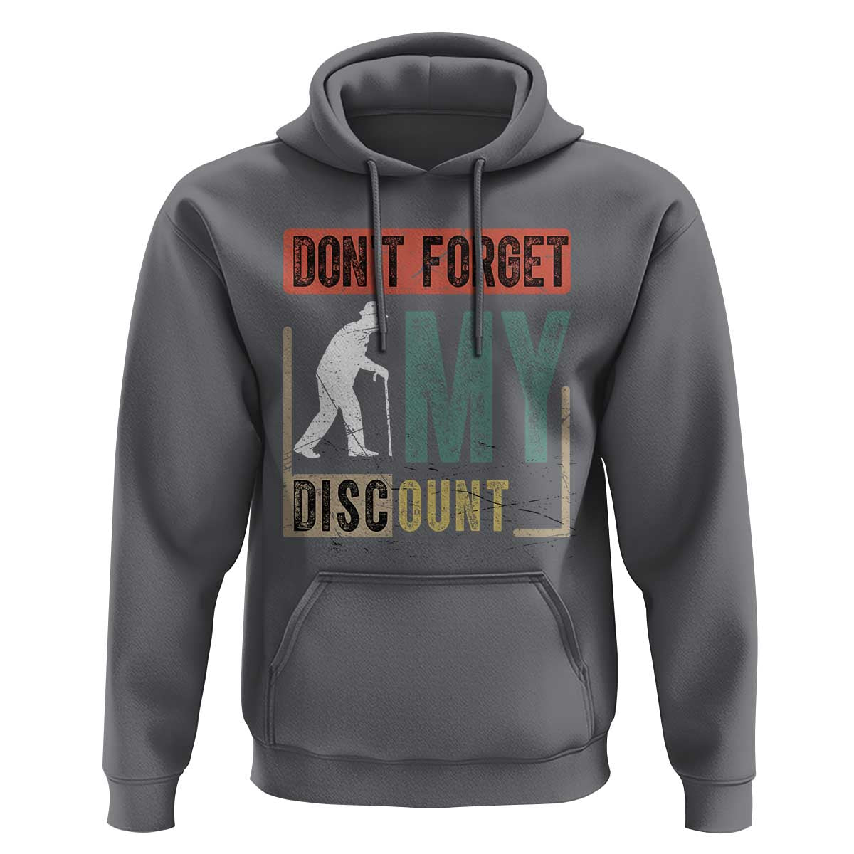 Funny Dont Forget My Discount Hoodie Old People Gag Retro Sunset - Wonder Print Shop