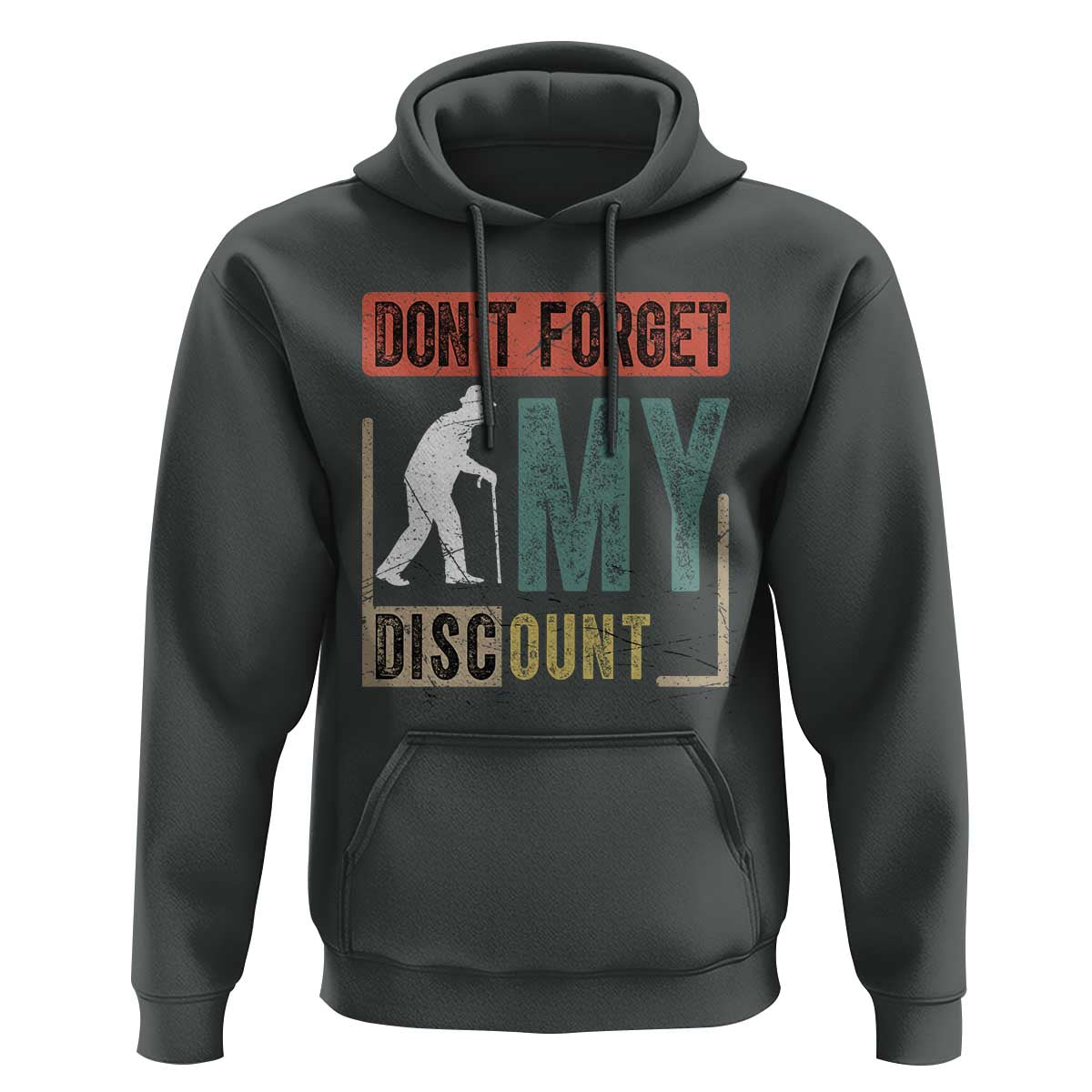Funny Dont Forget My Discount Hoodie Old People Gag Retro Sunset - Wonder Print Shop