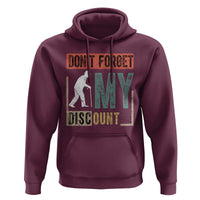 Funny Dont Forget My Discount Hoodie Old People Gag Retro Sunset - Wonder Print Shop