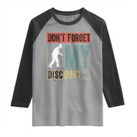 Funny Dont Forget My Discount Raglan Shirt Old People Gag Retro Sunset - Wonder Print Shop