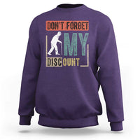 Funny Dont Forget My Discount Sweatshirt Old People Gag Retro Sunset - Wonder Print Shop