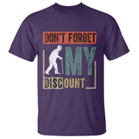 Funny Dont Forget My Discount T Shirt Old People Gag Retro Sunset - Wonder Print Shop