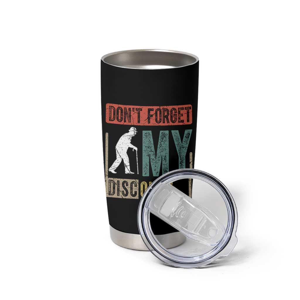 Funny Dont Forget My Discount Tumbler Cup Old People Gag Retro Sunset - Wonder Print Shop