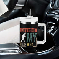 Funny Dont Forget My Discount Tumbler With Handle Old People Gag Retro Sunset - Wonder Print Shop