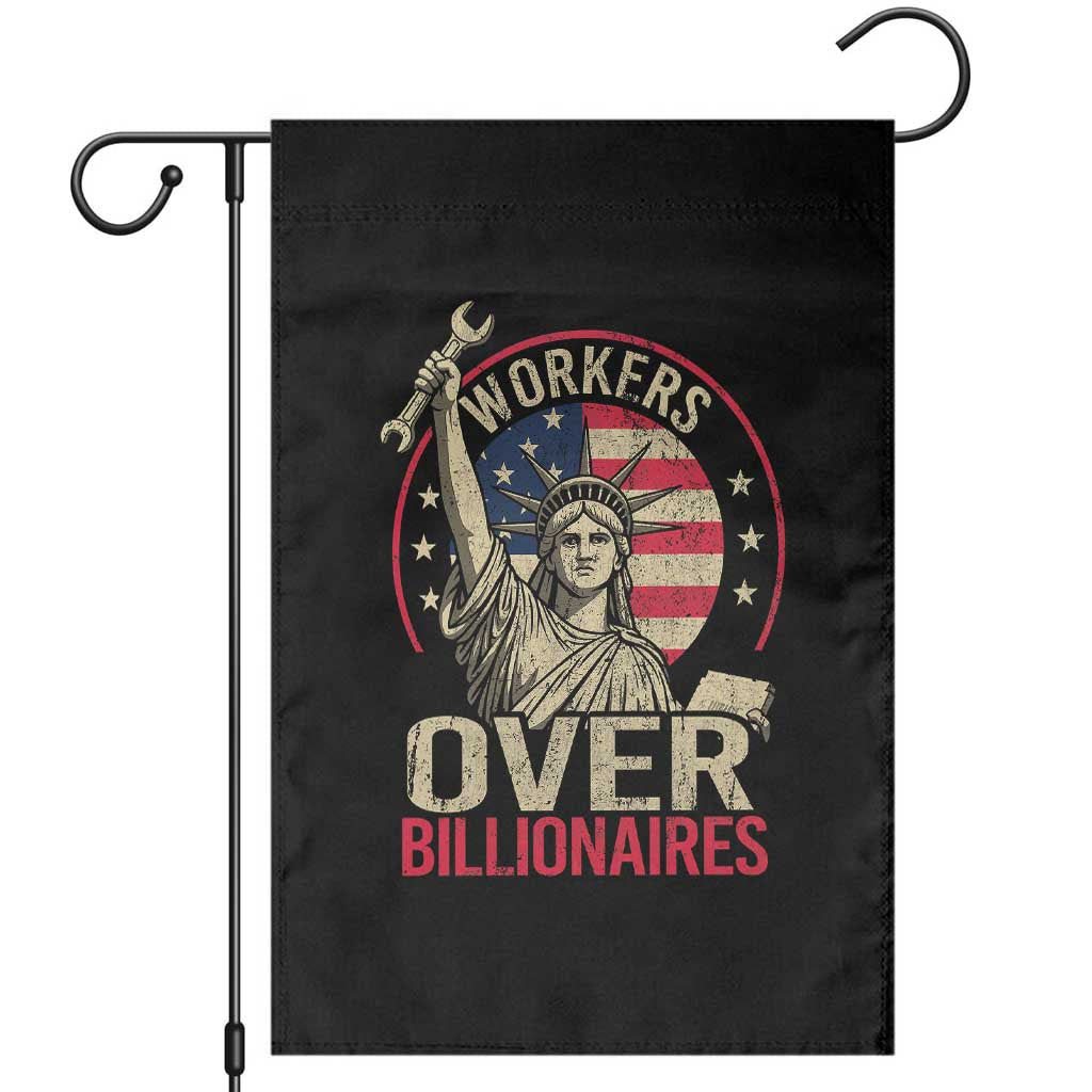 Workers Over Billionaires Garden Flag Social Justice Statue Of Liberty - Wonder Print Shop