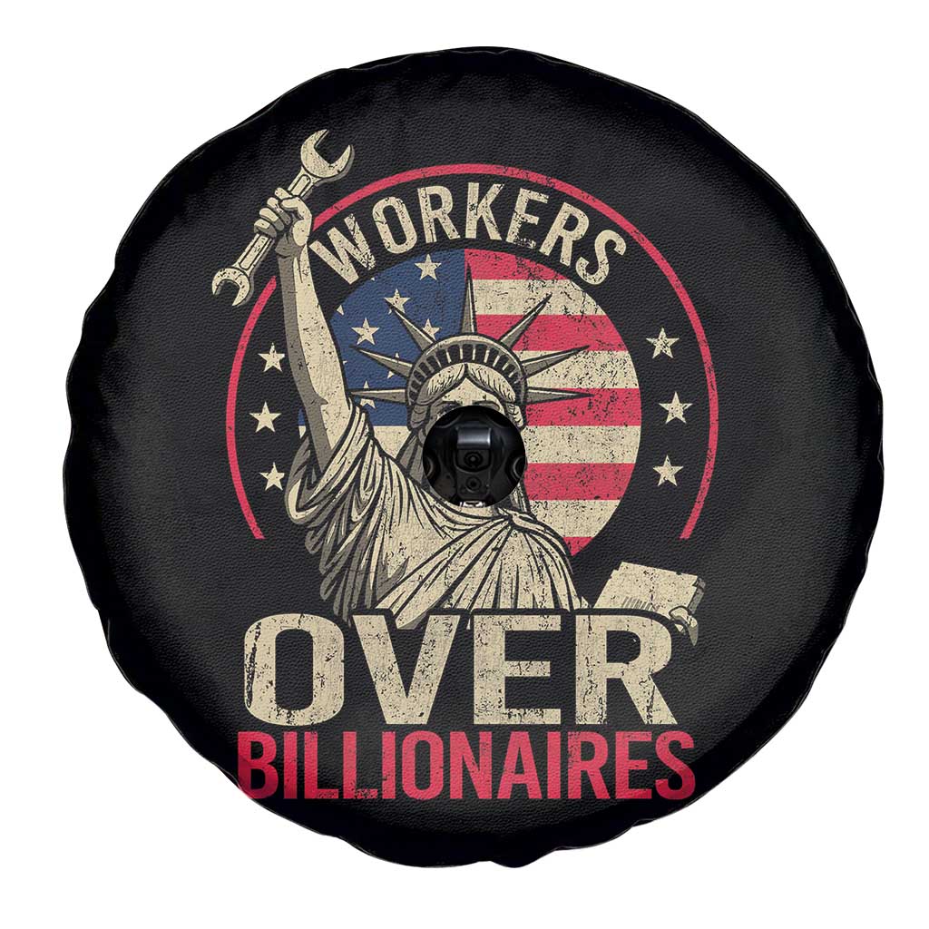 Workers Over Billionaires Spare Tire Cover Social Justice Statue Of Liberty - Wonder Print Shop