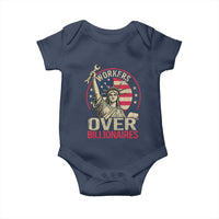 Workers Over Billionaires Baby Onesie Social Justice Statue Of Liberty - Wonder Print Shop