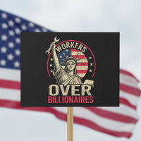 Workers Over Billionaires Protest Sign Social Justice Statue Of Liberty - Wonder Print Shop