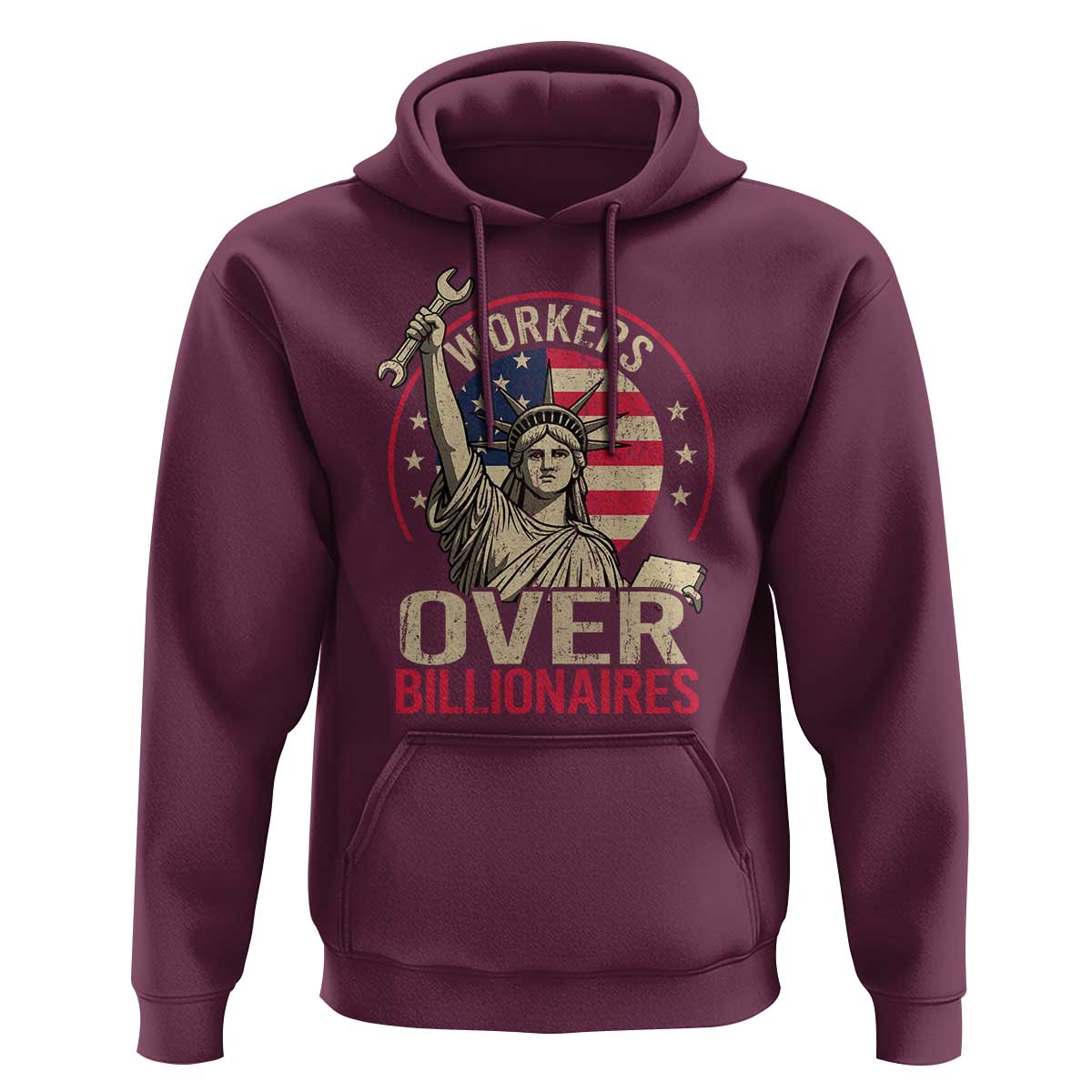 Workers Over Billionaires Hoodie Social Justice Statue Of Liberty - Wonder Print Shop