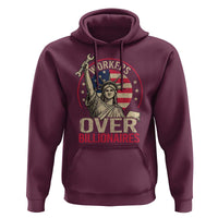 Workers Over Billionaires Hoodie Social Justice Statue Of Liberty - Wonder Print Shop