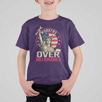 Workers Over Billionaires T Shirt For Kid Social Justice Statue Of Liberty - Wonder Print Shop