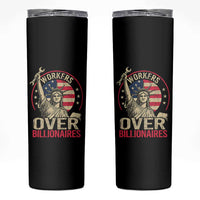 Workers Over Billionaires Skinny Tumbler Social Justice Statue Of Liberty - Wonder Print Shop