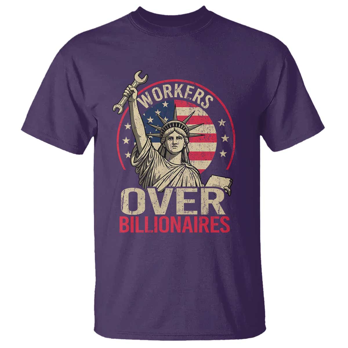 Workers Over Billionaires T Shirt Social Justice Statue Of Liberty - Wonder Print Shop