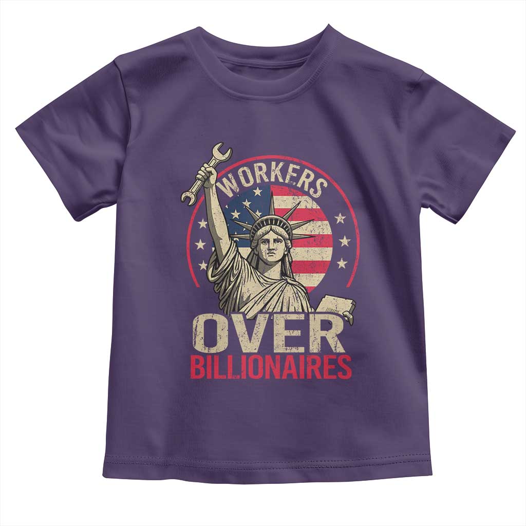 Workers Over Billionaires Toddler T Shirt Social Justice Statue Of Liberty - Wonder Print Shop