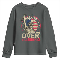 Workers Over Billionaires Youth Sweatshirt Social Justice Statue Of Liberty - Wonder Print Shop