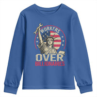 Workers Over Billionaires Youth Sweatshirt Social Justice Statue Of Liberty - Wonder Print Shop