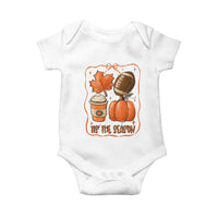 Tis The Season Fall Thanksgiving Baby Onesie Retro Coquette Bow American Football Pumpkin - Wonder Print Shop