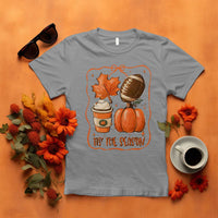 Tis The Season Fall Thanksgiving T Shirt Retro Coquette Bow American Football Pumpkin - Wonder Print Shop