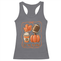 Tis The Season Fall Thanksgiving Racerback Tank Top Retro Coquette Bow American Football Pumpkin - Wonder Print Shop